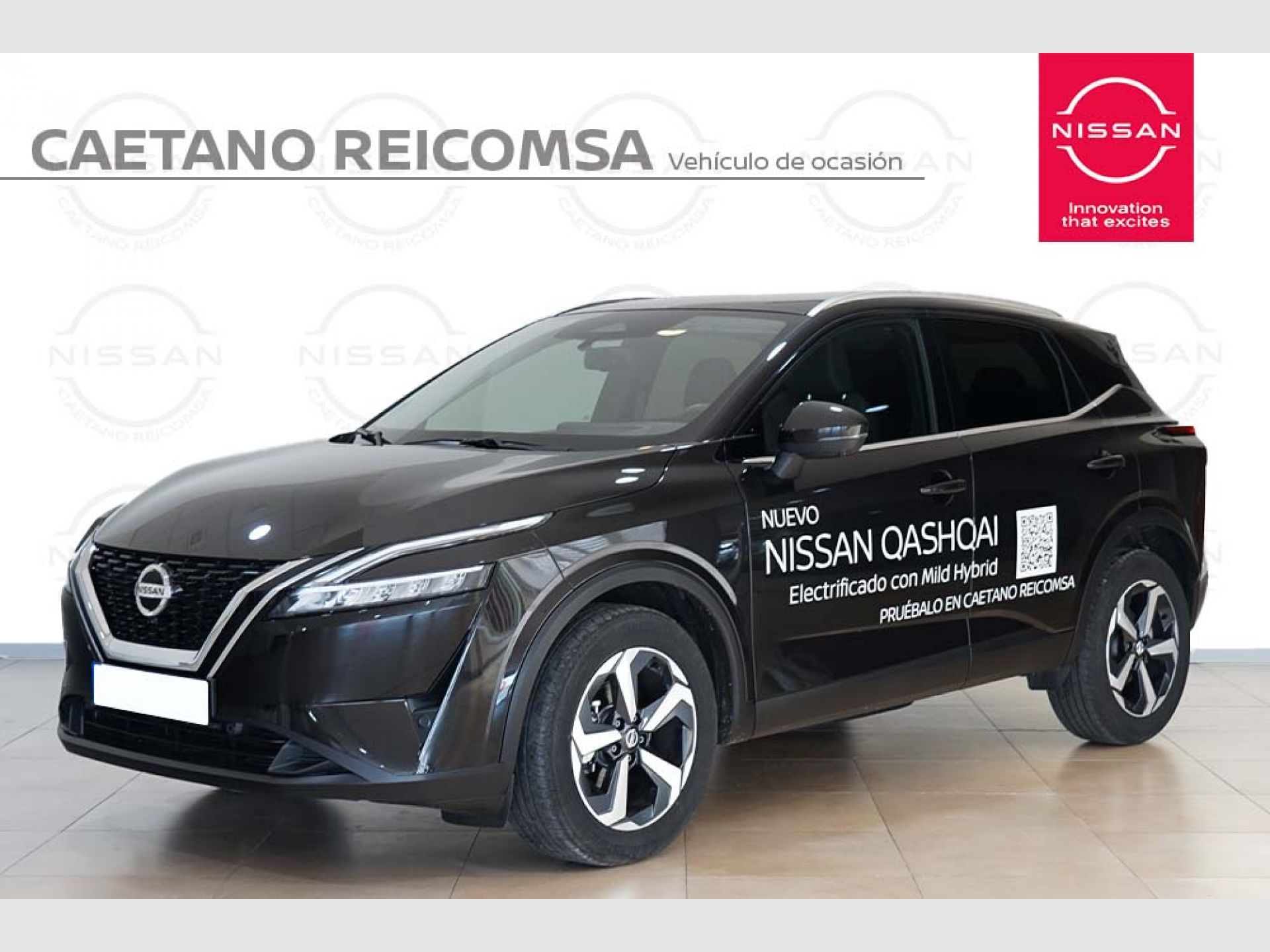 Nissan Qashqai DIG-T 103kW (140CV) mHEV 4x2 N-Connecta 2021 kms Midnight Black (metalizado) segunda mano Madrid (1497) | Caetano Cuzco