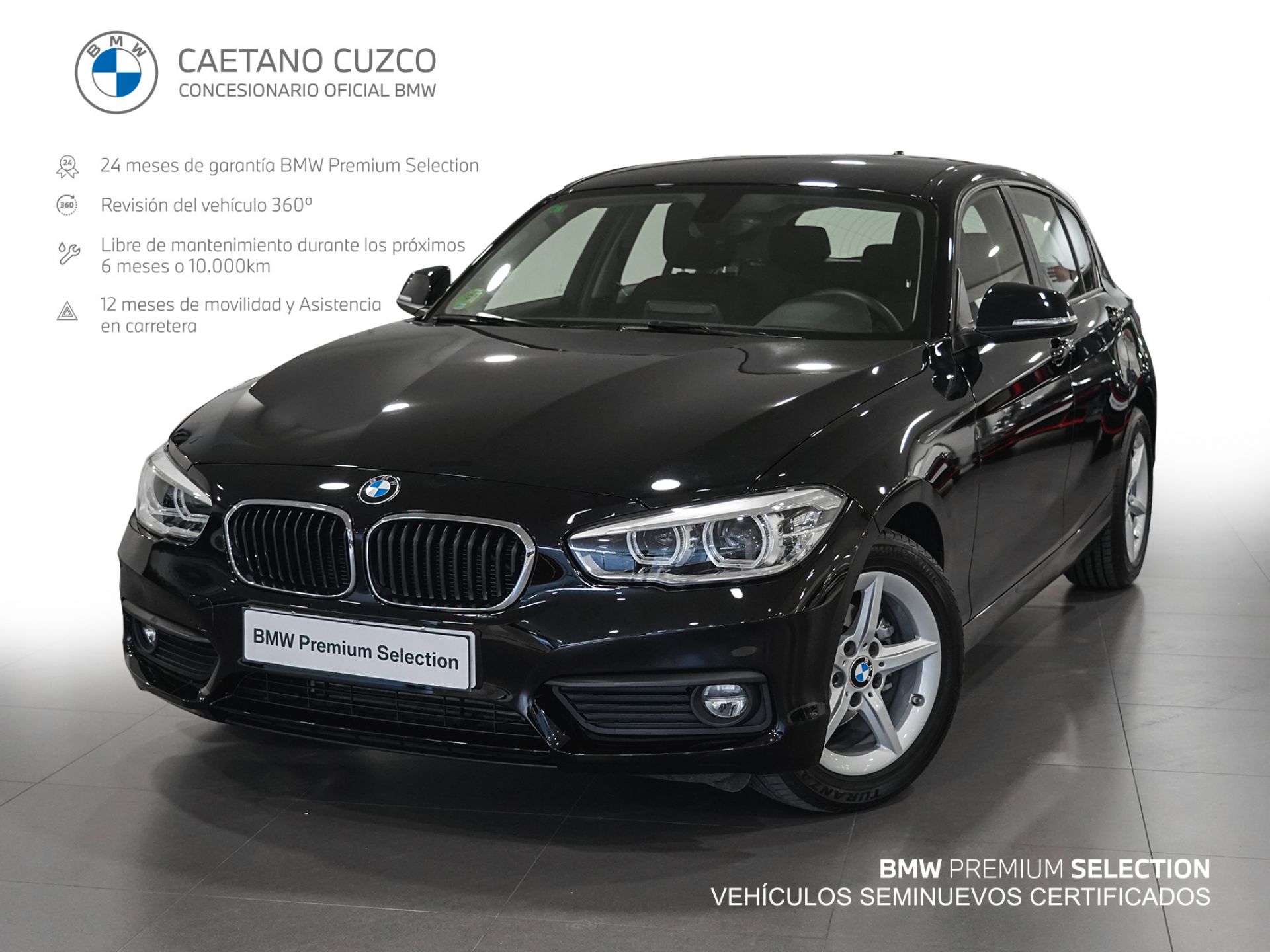 BMW Serie 1 118i 34260 kms Schwarz (sólido) segunda mano Madrid (2713) | Caetano Cuzco