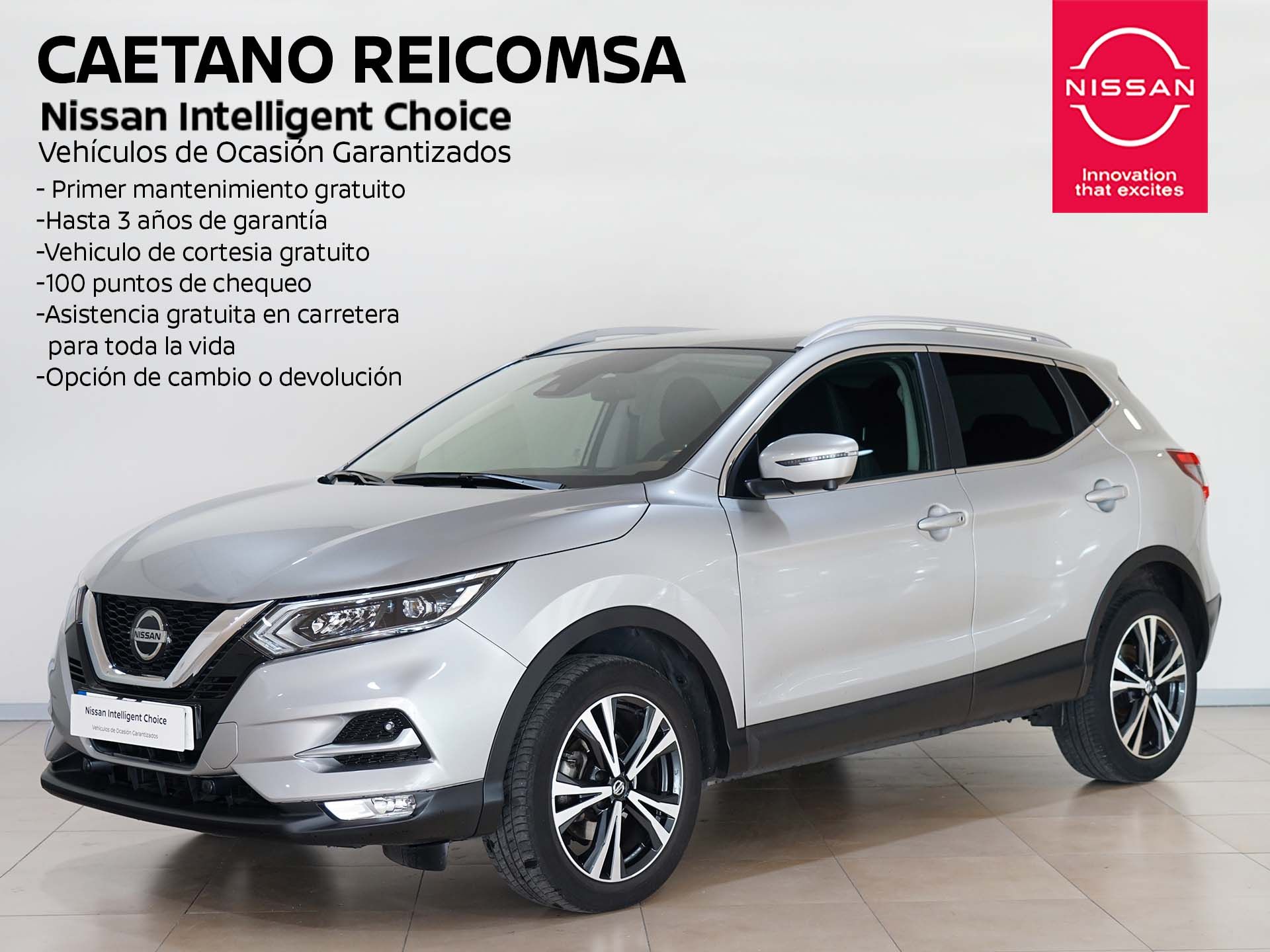 Telégrafo He reconocido Congelar Nissan Qashqai DIG-T 103 kW (140 CV) E6D N-CONNECTA 2019 59306 kms Plata  Diamante (metalizado) segunda mano Madrid (5953) | Caetano Cuzco