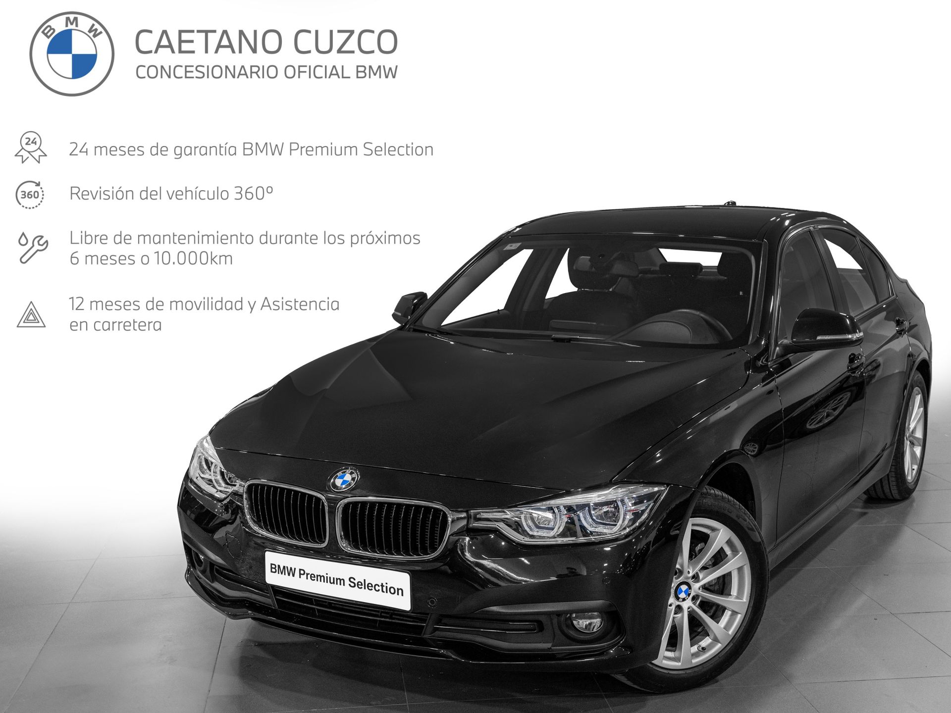 BMW Serie 3 318dA Business 2019 73155 kms Saphirschwarz (metalizado)  segunda mano Madrid (2713)